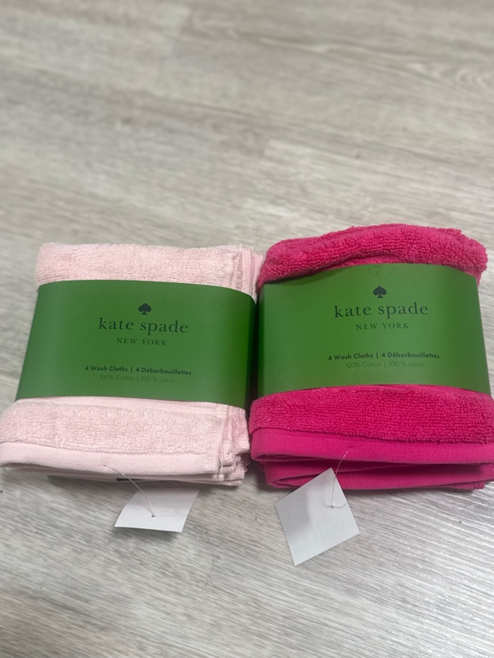 4 kate spade Pale Pink Washcloth Set - Picture 6 of 11